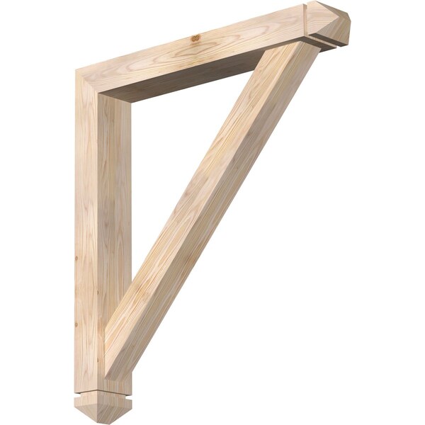 Ekena Millwork Traditional Arts and Crafts Smooth Bracket w/ Offset Brace, Douglas Fir, 5 1/2"W x 36"D x 40"H BKT0604X36X40TRA03SDF - main